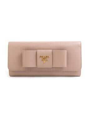 Auth Prada Bifold Long Wallet Pink #302969P23B